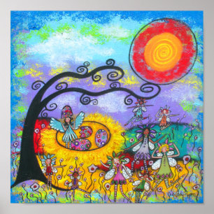 Springtime-feiers afdrukken poster