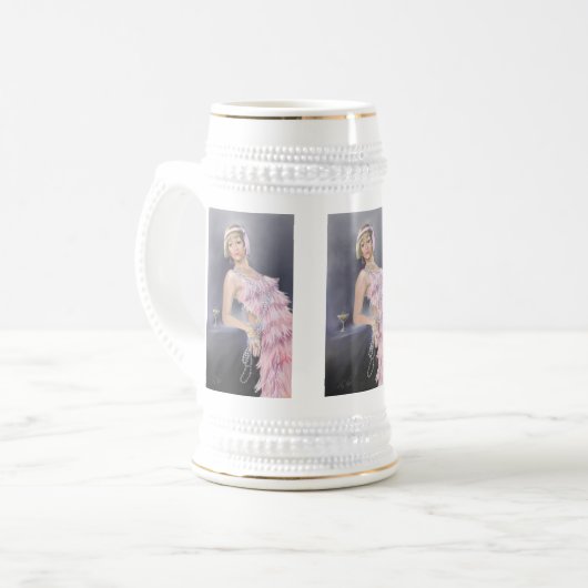 Springtime Flapper Beer Stein Bierpul (Voorkant links)