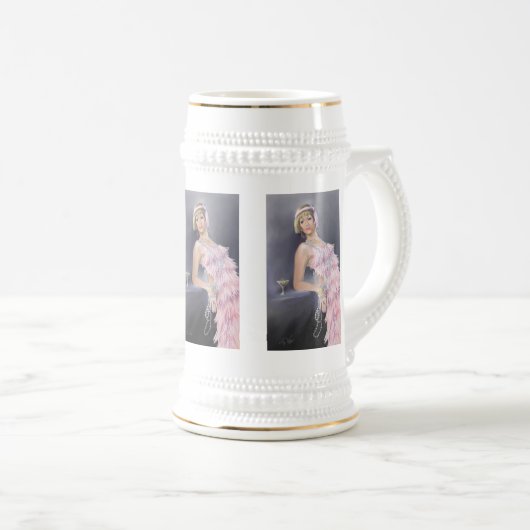 Springtime Flapper Beer Stein Bierpul (Voorkant rechts)