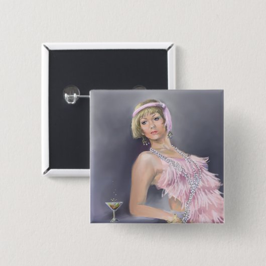 Springtime Flapper Button (Voorkant /achterkant)