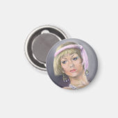 Springtime Flapper Portrait Magnet (Voorkant / Achterkant)