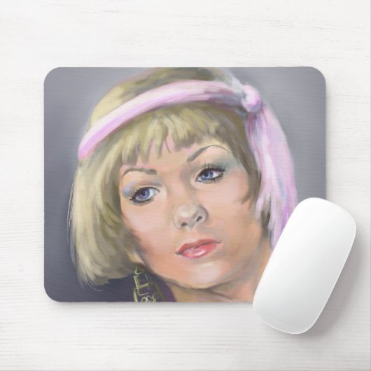 Springtime Flapper Portrait Mousepad Muismat (Met muis)