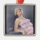Springtime Flapper Premium Square Ornament (Voorkant)