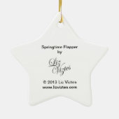 Springtime Flapper Star-Ornament Keramisch Ornament (Achterkant)