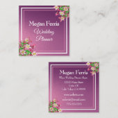 Springtime Floral Design Vierkante Visitekaartje (Voorkant / Achterkant)