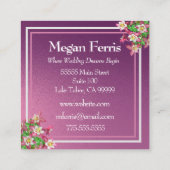 Springtime Floral Design Vierkante Visitekaartje (Achterkant)