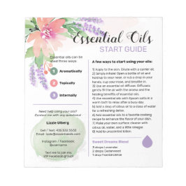 Springtime Floral Essential Oils Start Guide Notitieblok