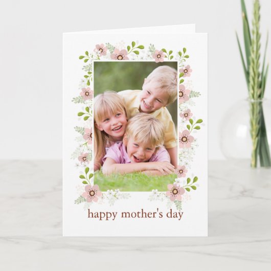 Springtime Floral Happy Moederdag Card Kaart (Voorkant)