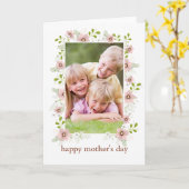 Springtime Floral Happy Moederdag Card Kaart (Gele Bloem)