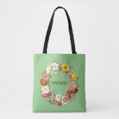 Springtime Floral krans Sjabloon Tote Bag (Voorkant)