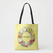 Springtime Floral krans Sjabloon Tote Bag (Voorkant)