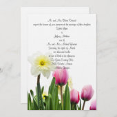 Springtime Floral Wedding Invitation Kaart (Voorkant / Achterkant)