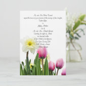 Springtime Floral Wedding Invitation Kaart (Staand voorkant)
