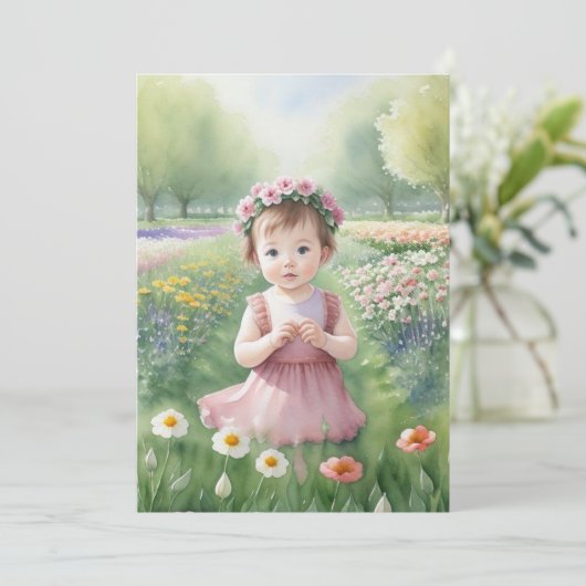 Springtime Flowers Bedankkaart (Staand voorkant)