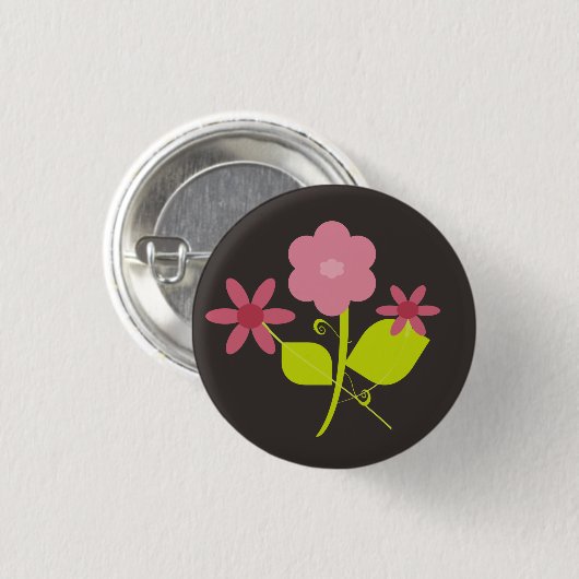 Springtime Flowers Ronde Button 3,2 Cm (Voorkant /achterkant)