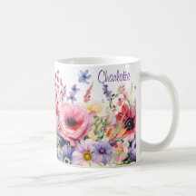  Springtime Flowers Voeg Naam Gift Coffee