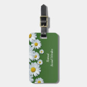 Springtime Flowers, White and Yellow Daisies Bagagelabel (Voorkant verticaal)