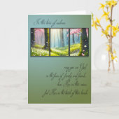 Springtime Forest Foto Lijst Sympathie Kaart (Gele Bloem)