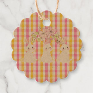 Springtime Gingham Bedankjes Labels