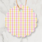 Springtime Gingham Bedankjes Labels (Achterkant)