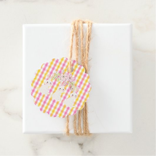 Springtime Gingham Bedankjes Labels (In situ)