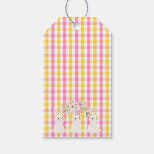Springtime Gingham Cadeaulabel (Voorkant)