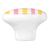 Springtime Gingham Keramische Knop (Zijkant)