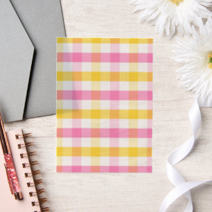 Springtime Gingham Vellum Uitnodigingen