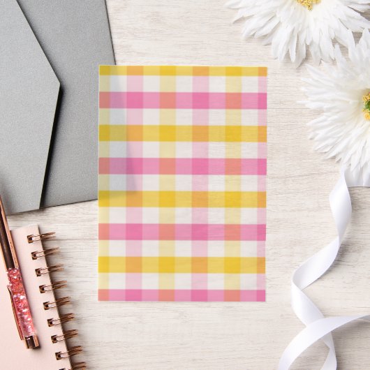 Springtime Gingham Vellum Uitnodigingen (Huwelijk)