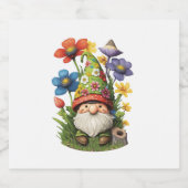 Springtime Gnome Premium Sparkling Wijnetiket (Enkel label)
