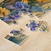 Springtime Goat Kind Yellow Wildflowers Legpuzzel (Zijkant)