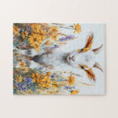 Springtime Goat Kind Yellow Wildflowers Legpuzzel (Horizontaal)