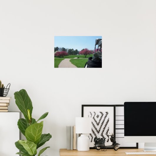 Springtime Golfing Poster (Thuiskantoor)