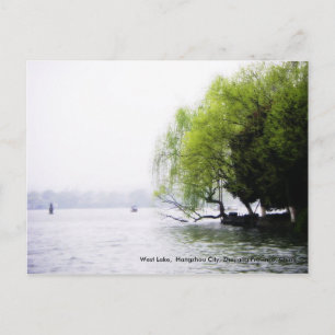 Springtime Greetings/West Lake, China Briefkaart