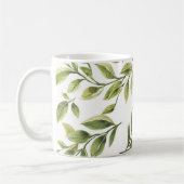 Springtime groene bladeren klassiek koffiemok (Links)