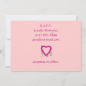 SpringTime Heart Quinceañera Uitnodiging (Achterkant)