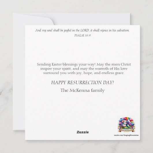 Springtime Hedgehog Joy Daffodil Wonderland Pasen Feestdagenkaart (Achterkant)