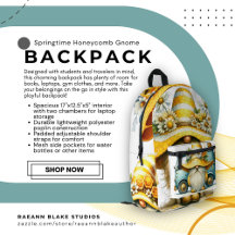 Springtime Honeycomb Gnome Custom Rugzak