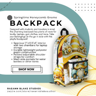 Springtime Honeycomb Gnome Custom Rugzak