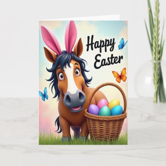 Springtime Horse Pattern Card Kaart (Voorkant)