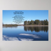 Springtime Icy River scene met serenity gebed Poster (Voorkant)