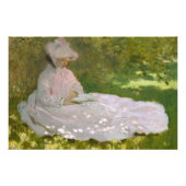 Springtime, Impressionist Portrait, Claude Monet Foto Afdruk (Voorkant)