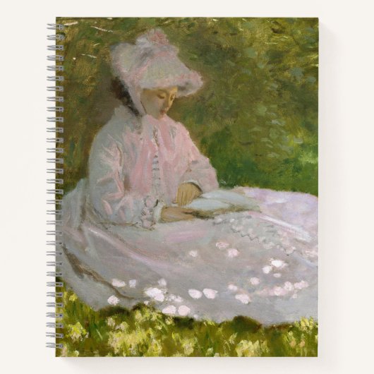 Springtime, Impressionist Portrait, Claude Monet Notitieboek (Voorkant)