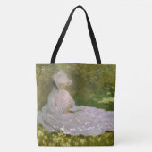 Springtime, Impressionist Portrait, Claude Monet Tote Bag (Voorkant)