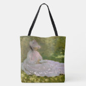 Springtime, Impressionist Portrait, Claude Monet Tote Bag (Achterkant)