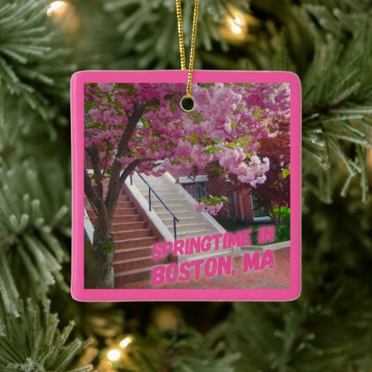 Springtime in Boston, MA Keramisch Ornament (Boom)