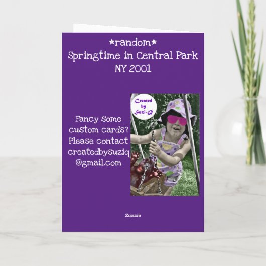Springtime in Central Park Kaart (Achterkant)