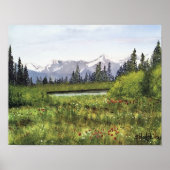 SPRINGTIME IN DE WATERVERF CANADIAN ROCKIES POSTER (Voorkant)