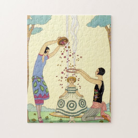 Springtime in Frankrijk Art Deco Legpuzzel (Verticaal)