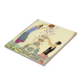 Springtime in Frankrijk Art Deco Tile Tegeltje (Zijkant)